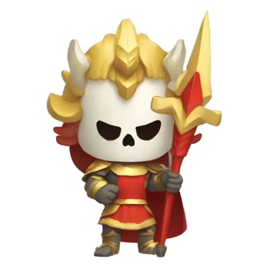 Asgore from undertale holding his red trident sticker