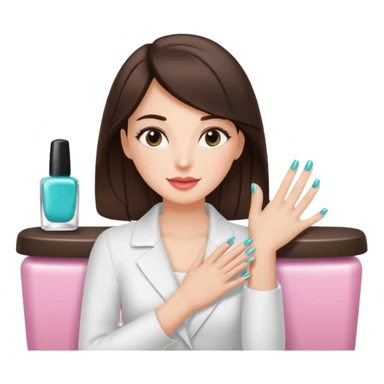 Brunette a manicure at nail salon wind club and I love it when I love it  sticker