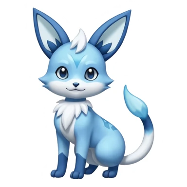 Glaceon-Dewott-Meowstic-Fakémon-hybrid-creature (full body)  sticker