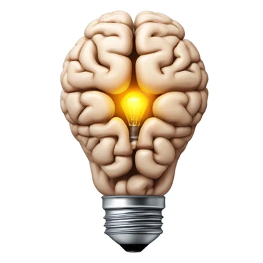the human brain shaped idea lightbulb sticker