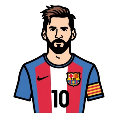 Lionel Messi soccer player with number 10 jersey sticker