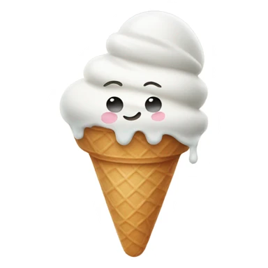 Ice cream with a fat flake  sticker