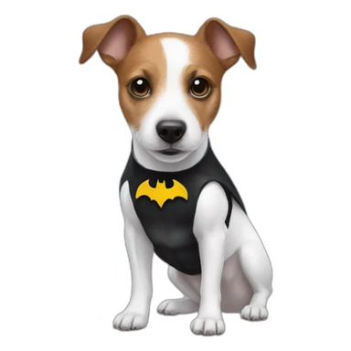 jack russell wear batman sticker