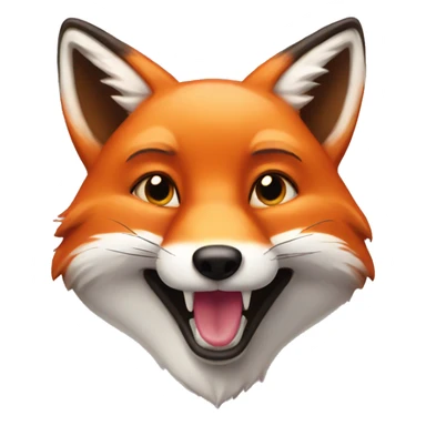 a fox with juicy lips sticker