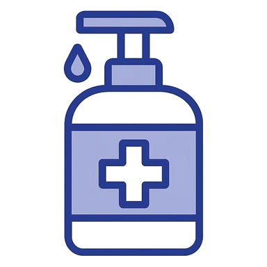 hand sanitizer pump, minimal, no text sticker