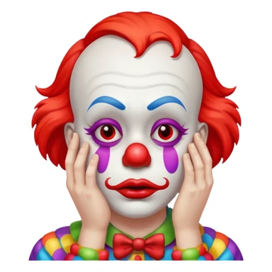 clown facepalm emoji sticker