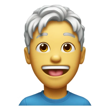 face with shaking tongue sticker