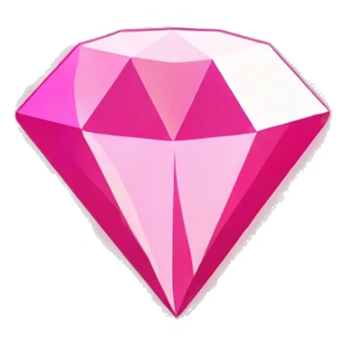 A pink diamond that looks cartoonish sticker