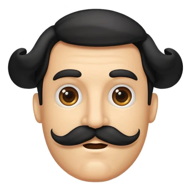 A handlebar mustache  sticker