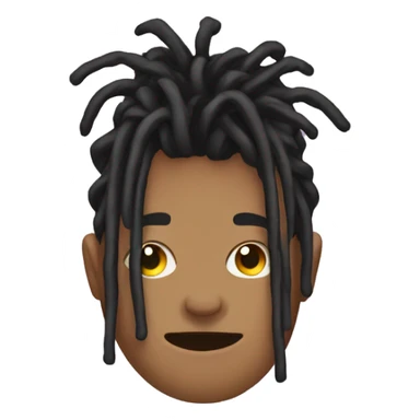 Dreads covering face sticker