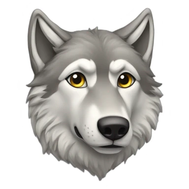 Loup sur un fean sticker