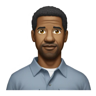 hyper realistic denzel washington wearing shirt sticker