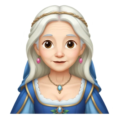 The kind and amiable grandmother in medieval fairy tales sticker