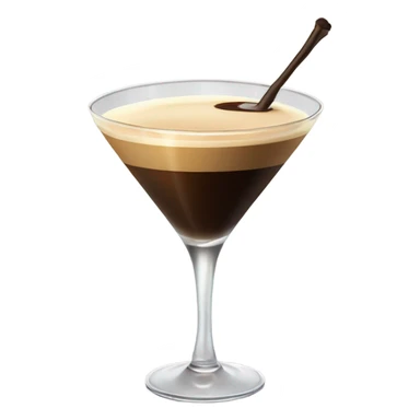 Espresso martini in tall glass sticker