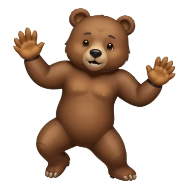 Bear play fotball sticker