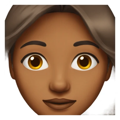 Brown-skinned woman portrait close-up sticker
