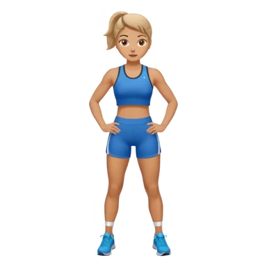 a female thigh emoji, athletic, close up sticker