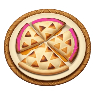 naan bread cut in triangles on a plate sticker