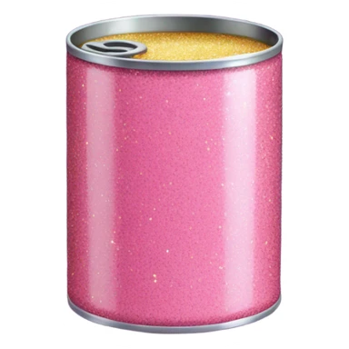 Pink soup can with glitter  sticker