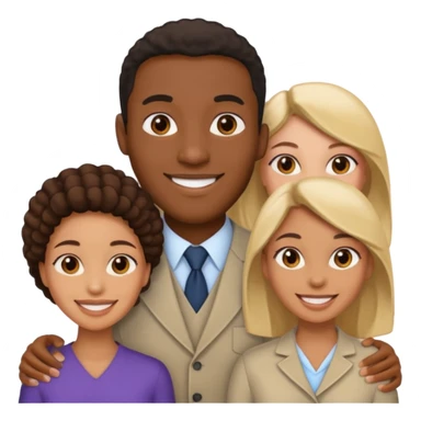 Black man with two women sticker