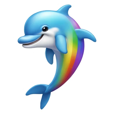 Dolphin with rainbow  sticker