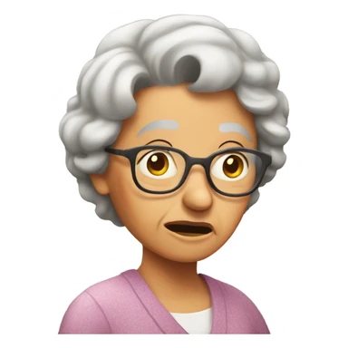  grandma, confused sticker