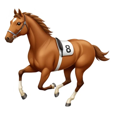 horse at race track sticker