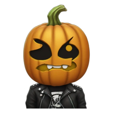 Punk rock pumpkin sticker