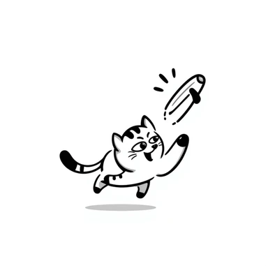 a cat hand drawn doodle style sticker