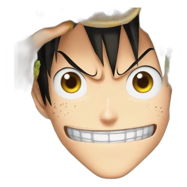 Luffy dans One piece qui mange  sticker