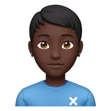 avatar monochrome black default 3d sticker