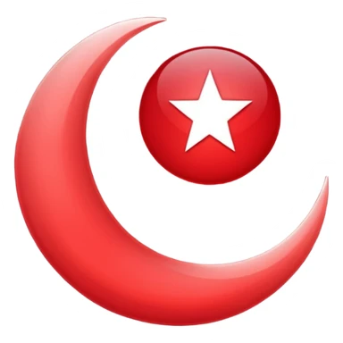 red crescent moon with glowmake it a darker red more burgundy  sticker