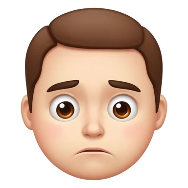 Big cheek upset face sticker