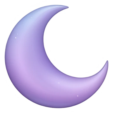 pastel purple crescent moon sticker