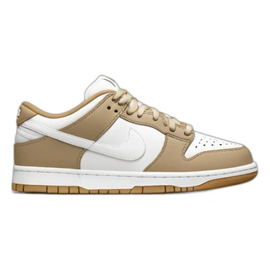 Dunk low beige and white sticker