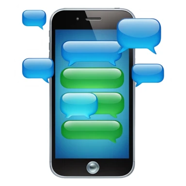 smartphone with chat bubbles sticker