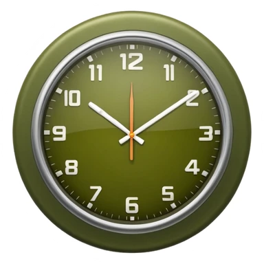 the clock green olive color sticker