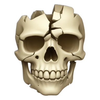 fragmented-skull sticker