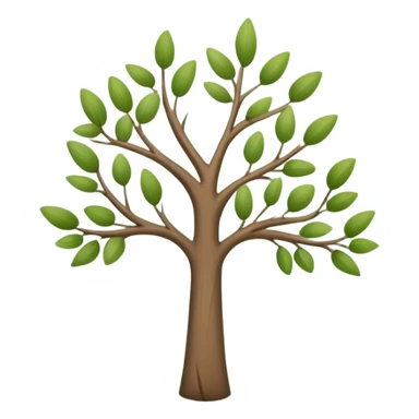 phone icon, pastel green color, decorated with small tree branches sticker