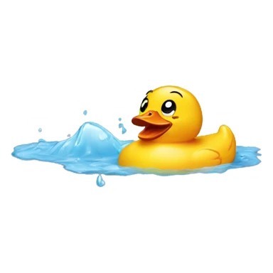 rubber duck crying sticker