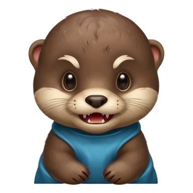Angry baby otter  sticker