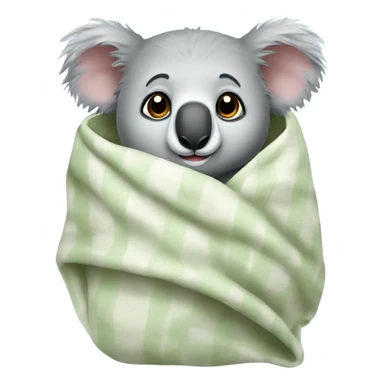 Koala in a blanket sticker