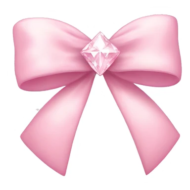 Light pink diamond bow sticker