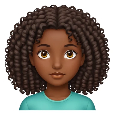 brazilian girl with curles sticker