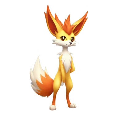  Delphox-Braixen-Fennekin-Fakemon Full body sticker