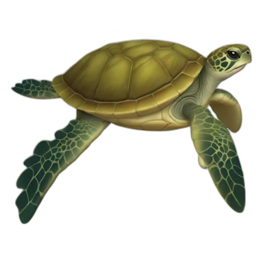 Une tortue dauphin sticker
