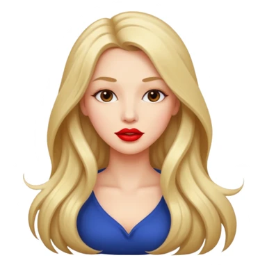 Hot girl with long hair sticker