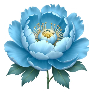 light blue peonies sticker