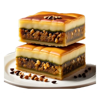 martabak manis-cinematic-realistic-martabak manis-dish-emoji,-depicted-as-a-single,-square-slice-of-sweet,-thick-martabak manis-with-a-rich,-indulgent-filling,-rendered-with-detailed-textures-and-vibrant,-appetizing-lighting sticker