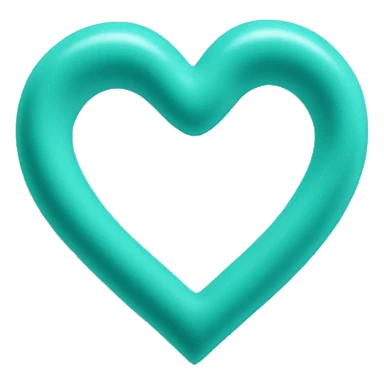 Turquoise heart sticker